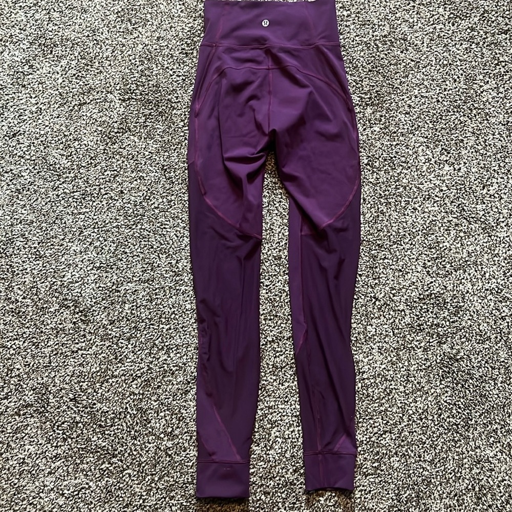 Lululemon Purple Mesh Leggings